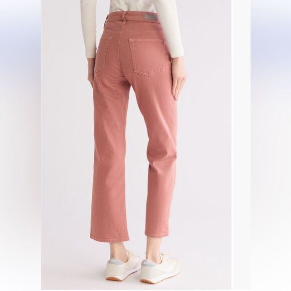 Ag Adriano Goldschmied Kinsley Dusty Blush Wide-Leg Pop Crop Jeans size 29 - Picture 2 of 13